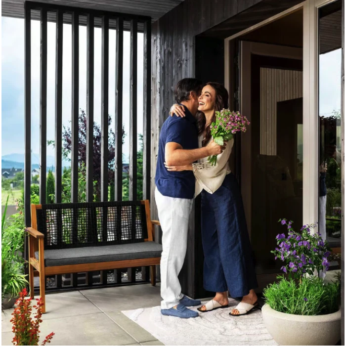 Садовая скамейка Di Volio Teracina со спинкой черный