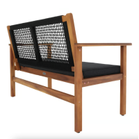 Садовая скамейка Di Volio Teracina со спинкой черный