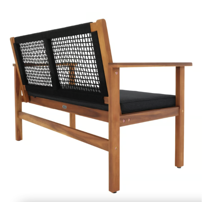 Садовая скамейка Di Volio Teracina со спинкой черный