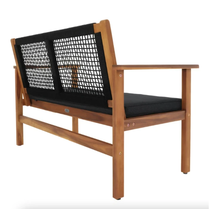 Садовая скамейка Di Volio Teracina со спинкой черный