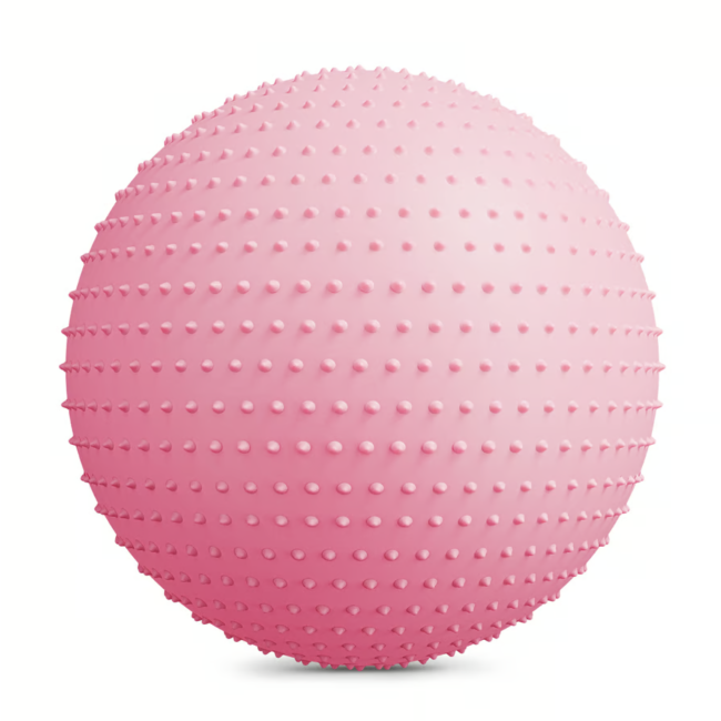 Фітбол масажний Hop-Sport 65см рожевий + насос