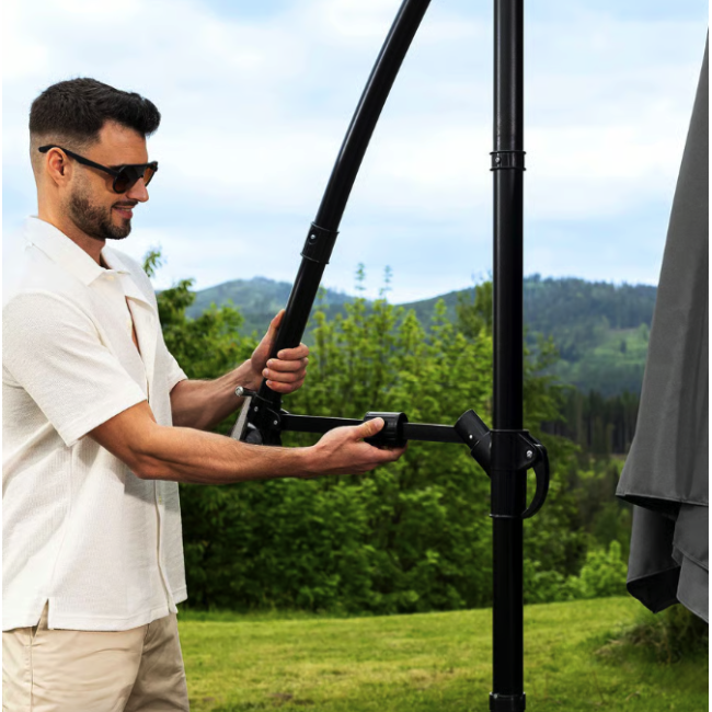 Парасолька садова Di Volio EMPOLI 300см сіра