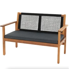 Садовая скамейка Di Volio Teracina со спинкой черный