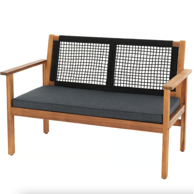 Садовая скамейка Di Volio Teracina со спинкой черный