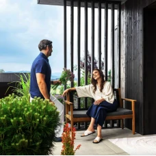 Садовая скамейка Di Volio Teracina со спинкой черный