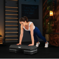 Степ платформа Trex Sport TX-038PAS до аеробіки 3-рівнева чорна