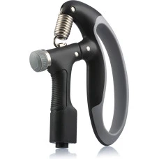 Еспандер регульований Gymtek 10-100кг з лічильником сіро-чорний