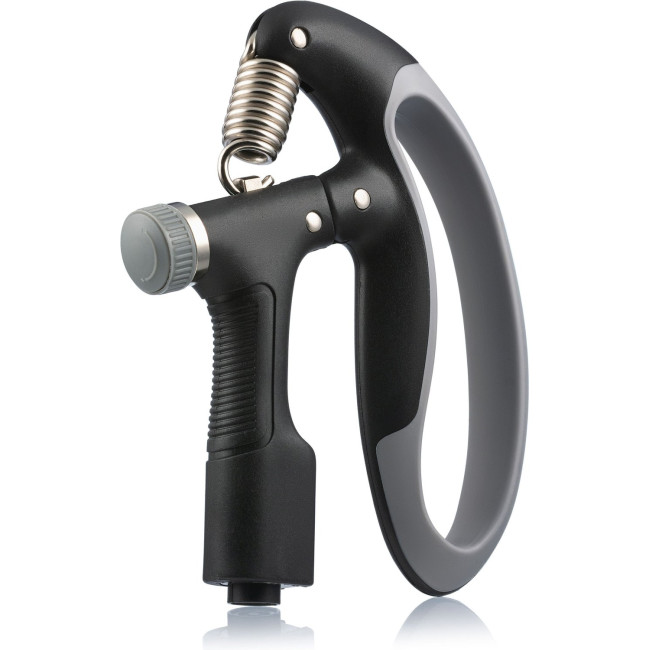 Еспандер регульований Gymtek 10-100кг з лічильником сіро-чорний