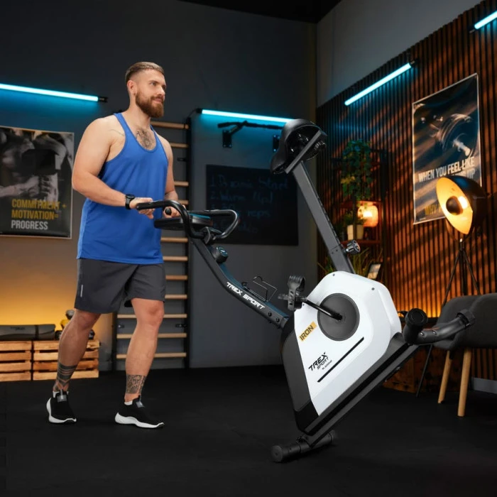 Велотренажер Trex Sport TX-500MB IRON магнітний білий