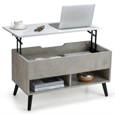 Стол трансформер Costway Lagom в стиле Loft серый