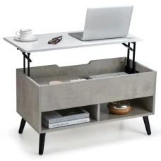 Стіл трансформер Costway Lagom в стилі Loft сірий