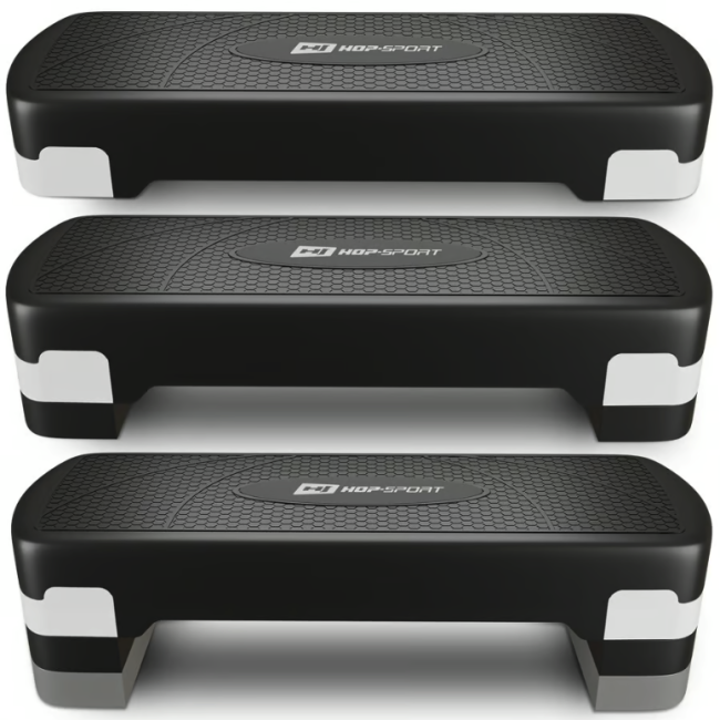 Степ платформа Hop-Sport HS-PP033AS черно-белая