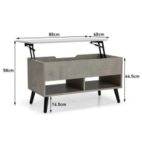 Стол трансформер Costway Lagom в стиле Loft серый
