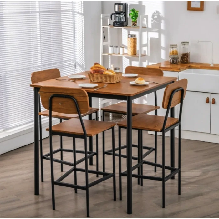 Комплект меблів Costway Karen барний стіл з стільцями