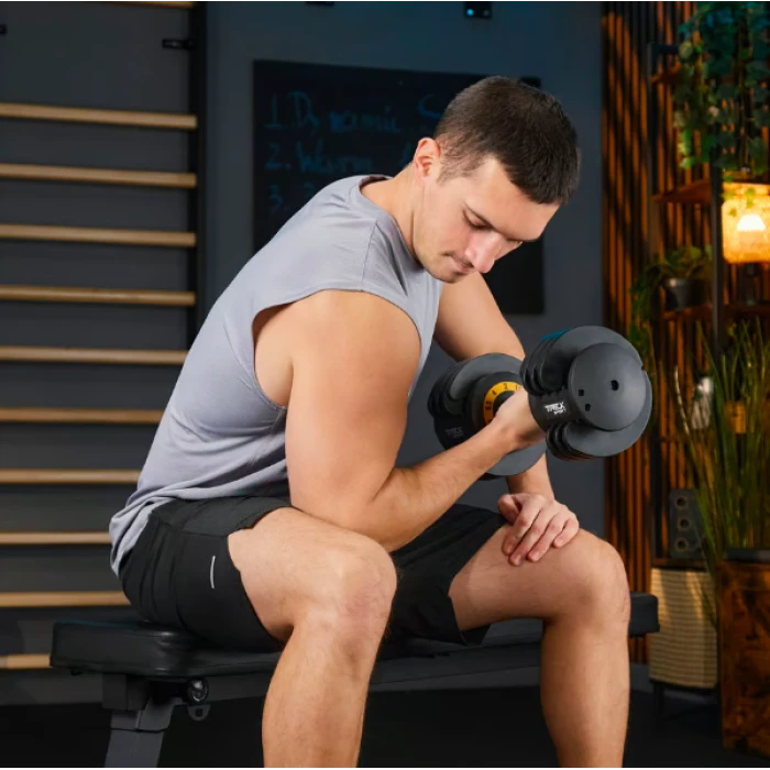 Гантель розбірна регульована Trex Sport 2-11,5кг чорний