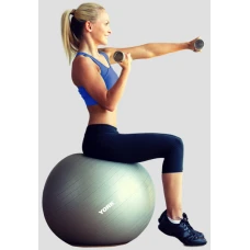 Фітбол York Fitness 75см сірий + насос