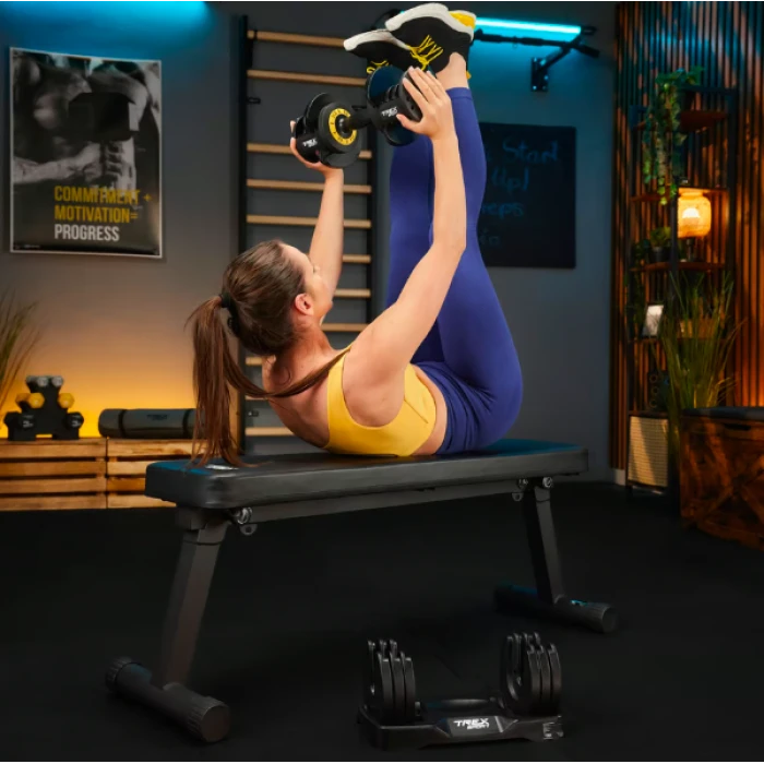 Гантель розбірна регульована Trex Sport 2-11,5кг чорний