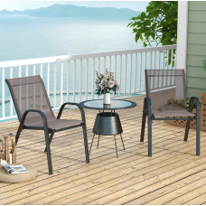 Комплект садовых стульев Costway Patio с подлокотниками серый