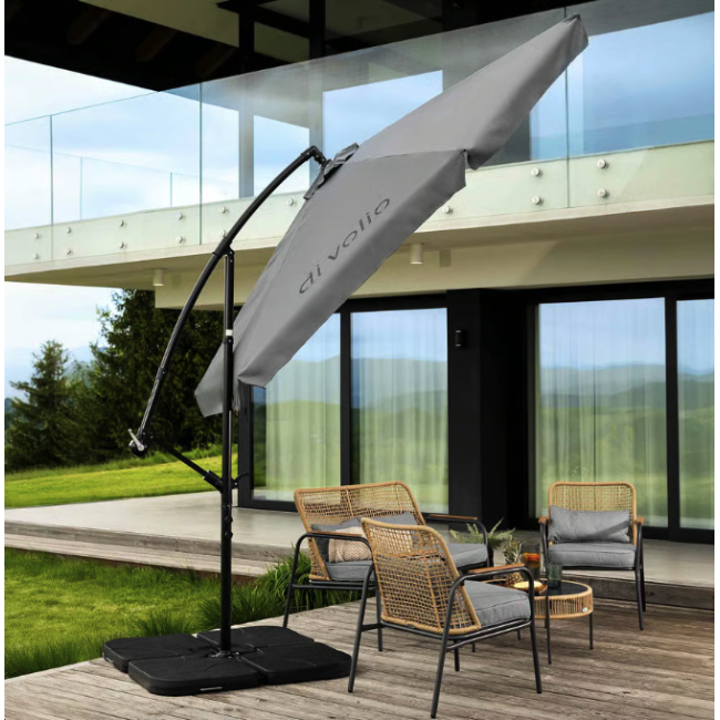 Парасолька садова Di Volio EMPOLI 300см сіра