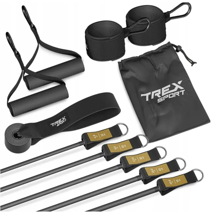 Набор резинок с эспандерами Trex Sport TX-050TS черный