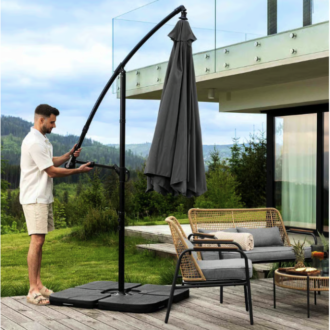 Парасолька садова Di Volio EMPOLI 300см сіра