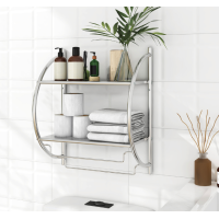 Настенная полка для ванной комнаты с держателем для полотенец