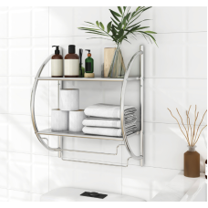 Настенная полка для ванной комнаты с держателем для полотенец