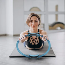 Кільце для пілатесу Gymtek армоване скловолокно 38см блакитний