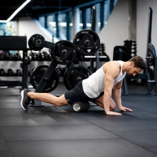 Массажный ролик Gymtek для йоги и фитнеса EVA 33*14см черный