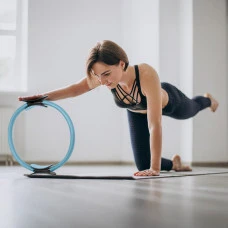 Кільце для пілатесу Gymtek армоване скловолокно 38см блакитний