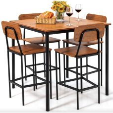 Комплект мебели Costway Karen барный стол со стульями