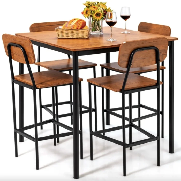 Комплект меблів Costway Karen барний стіл з стільцями