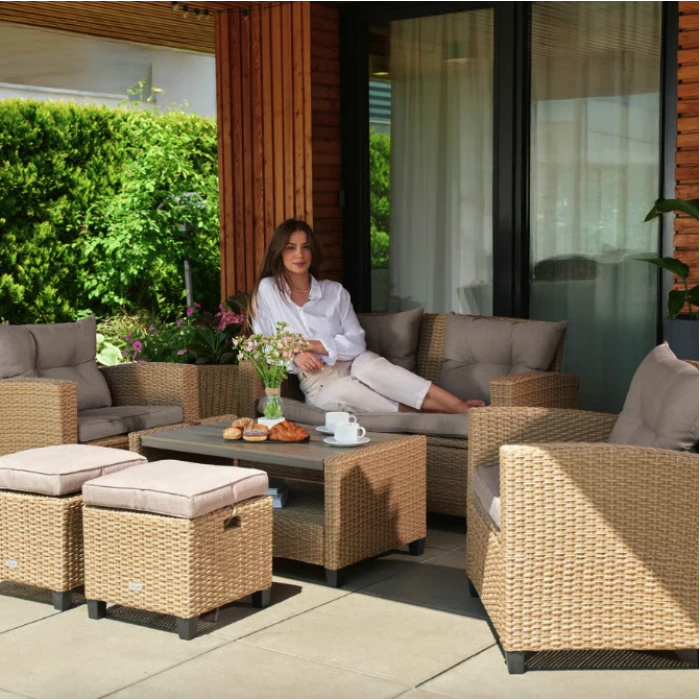 Набір садових меблів Di Volio Firenze бежевий/світло-сірий