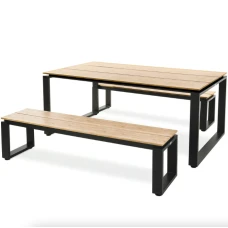 Набор садовой мебели Di Volio Trento стол + 2 скамейки бежевый