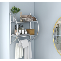 Настенная полка для ванной комнаты с держателем для полотенец