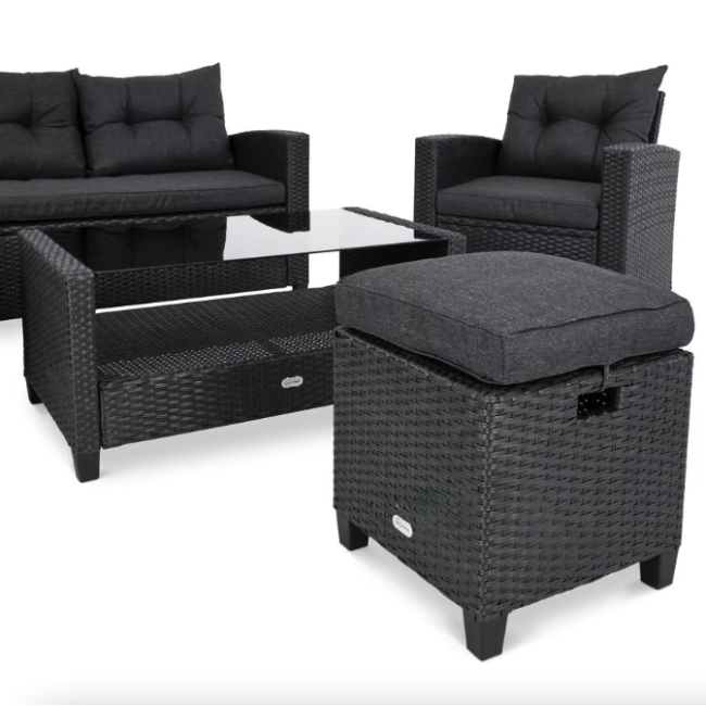 Комплект садових меблів Di Volio Dalmia сірий/графітовий