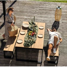 Набор садовой мебели Di Volio Trento стол + 2 скамейки бежевый