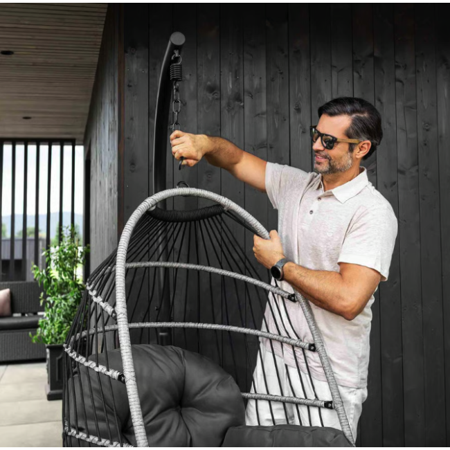 Підвісне крісло-кокон Di Volio Beluno графітовий