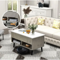 Стол трансформер Costway Lagom в стиле Loft серый