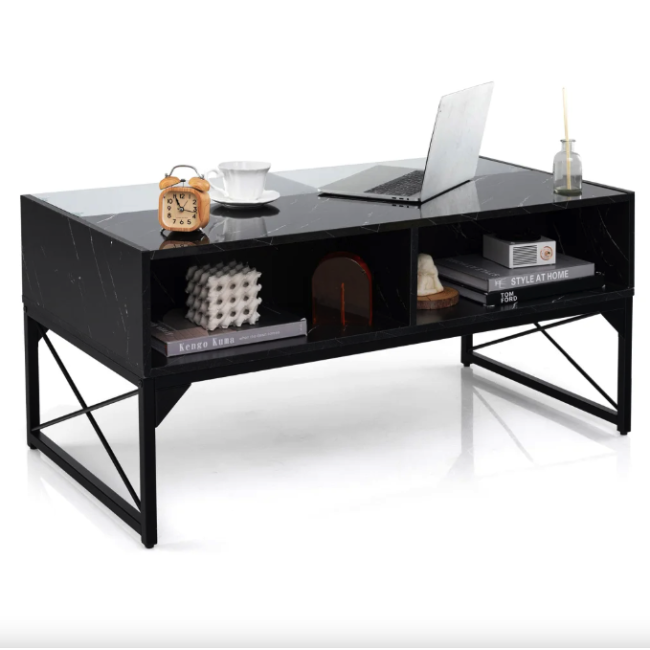 Журнальный стол Costway Moderne с подсветкой черный