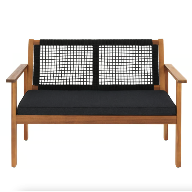 Садовая скамейка Di Volio Teracina со спинкой черный