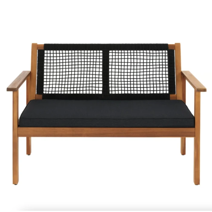 Садовая скамейка Di Volio Teracina со спинкой черный