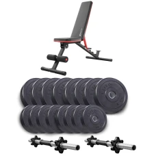 Набір Elitum Titan гантелі 2х31кг з лавою Hop-Sport HS-2050 HB