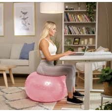 Фитбол массажный Hop-Sport 65см розовый + насос