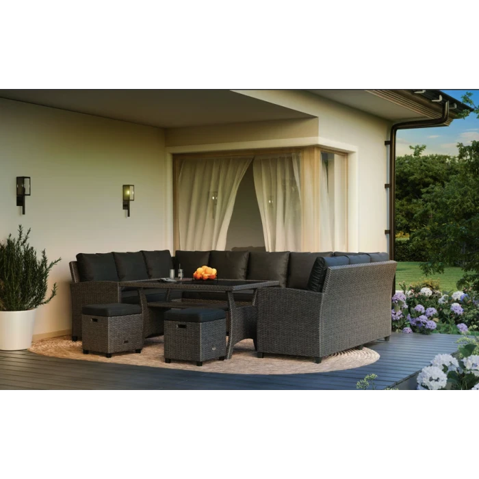 Набор садовой мебели Di Volio Livorno Серый/Графитный