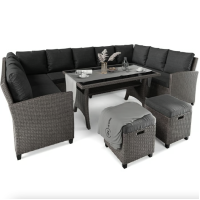 Набор садовой мебели Di Volio Livorno Серый/Графитный