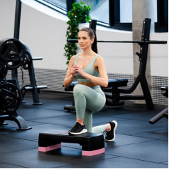 Степь-платформа Gymtek 3-х уровневая черно-розовая