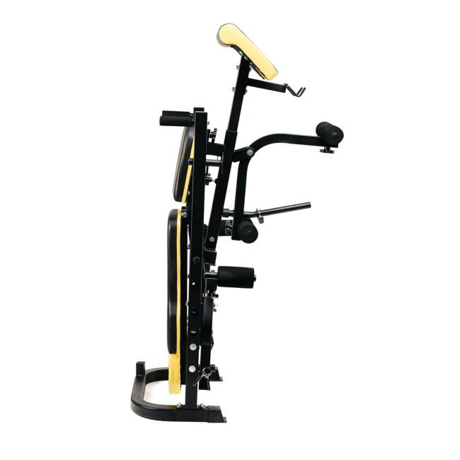 Лавка тренувальна Besport WB-004 для жиму зі стійкою під штангу та партою Скотта