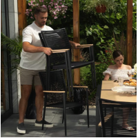 Садове крісло Di Volio Asti сірий/бежевий