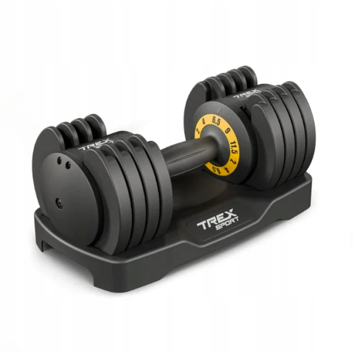 Гантель розбірна регульована Trex Sport 2-11,5кг чорний